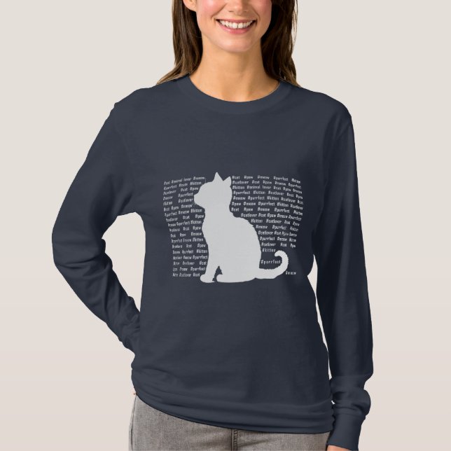 Camiseta Silueta de gato - diseño perfecto para los amantes (Anverso)
