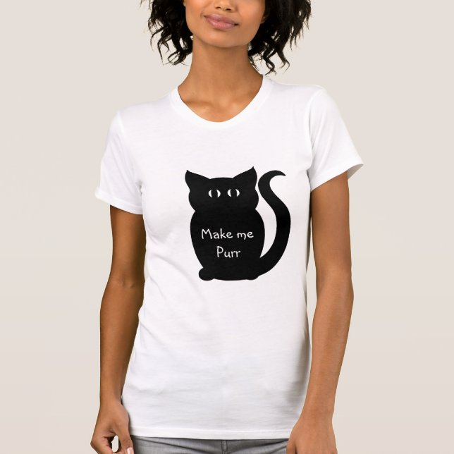 Camiseta Silueta de gato negro de flirty (Anverso)
