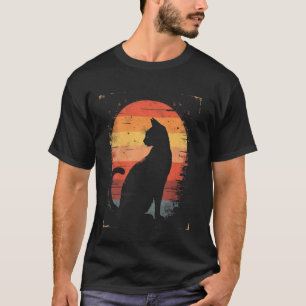 Camiseta Silueta de gato vintage