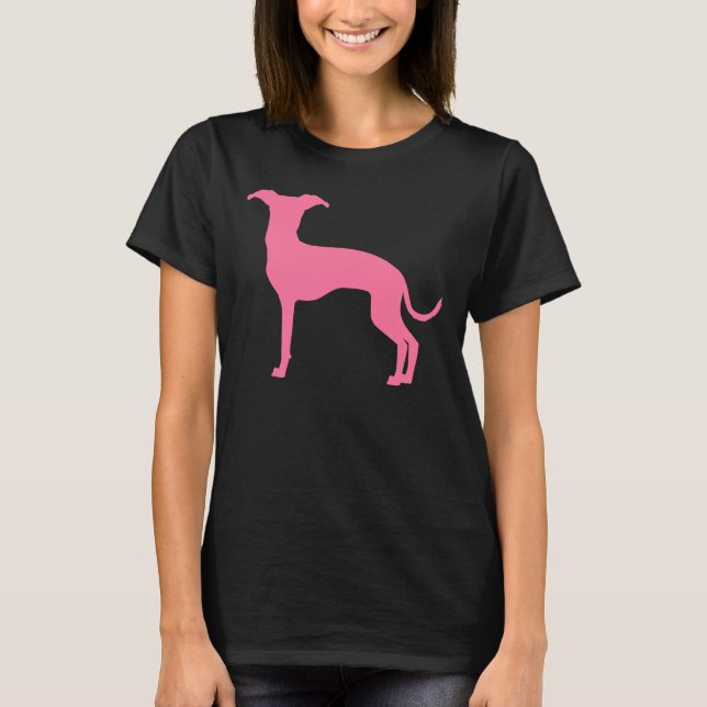 Camiseta Silueta De Gris Italiano Rosa (O Su Color) (Anverso)