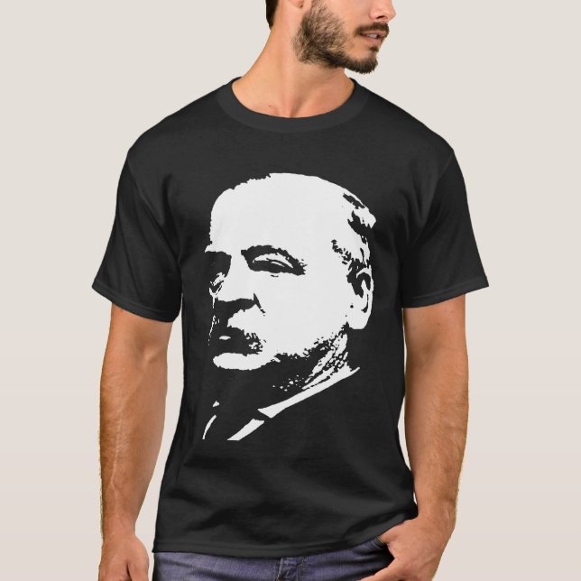Camiseta Silueta de Grover Cleveland (Anverso)