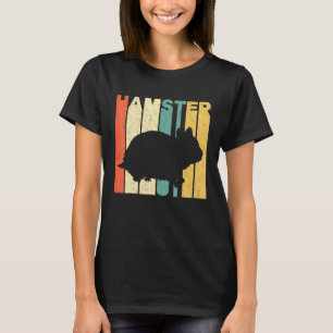 Camiseta Silueta de Hamster de Estilo Retro Vintage