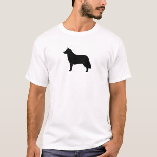 Camiseta Silueta de Husky Siberiano