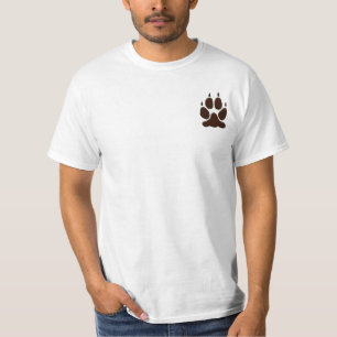 Camiseta Silueta de impresión Wolf Paw