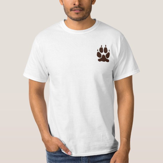 Camiseta Silueta de impresión Wolf Paw (Anverso)
