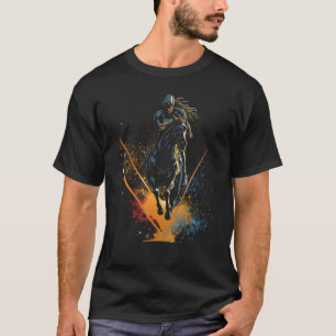 Camiseta Silueta de jockey de carreras de caballos Deporte