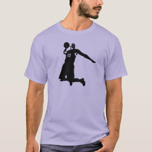 Camiseta Silueta de jugador de baloncesto