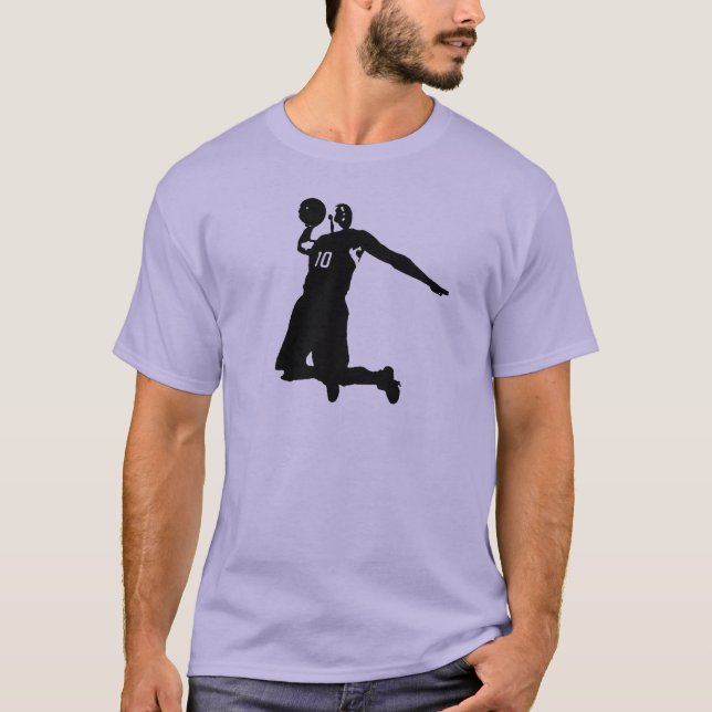 Camiseta Silueta de jugador de baloncesto (Anverso)