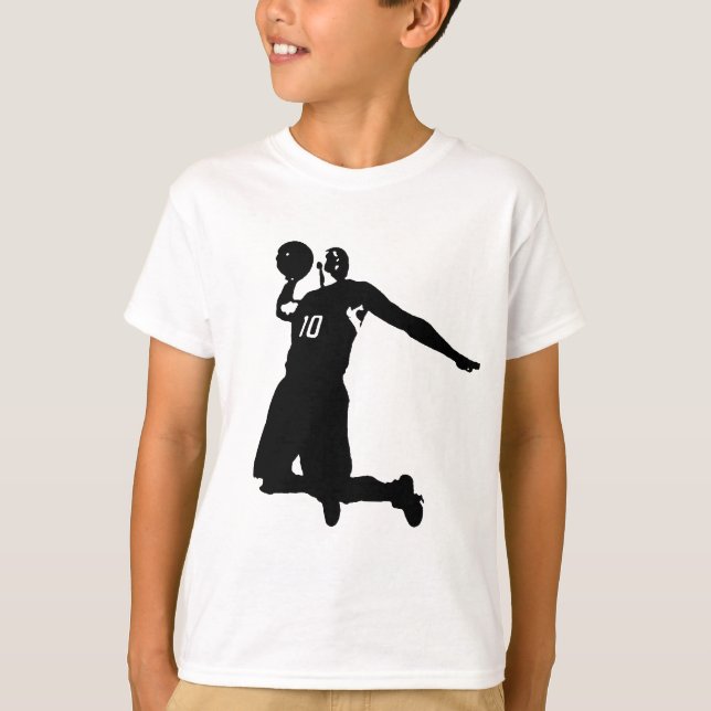 Camiseta Silueta de jugador de baloncesto (Anverso)