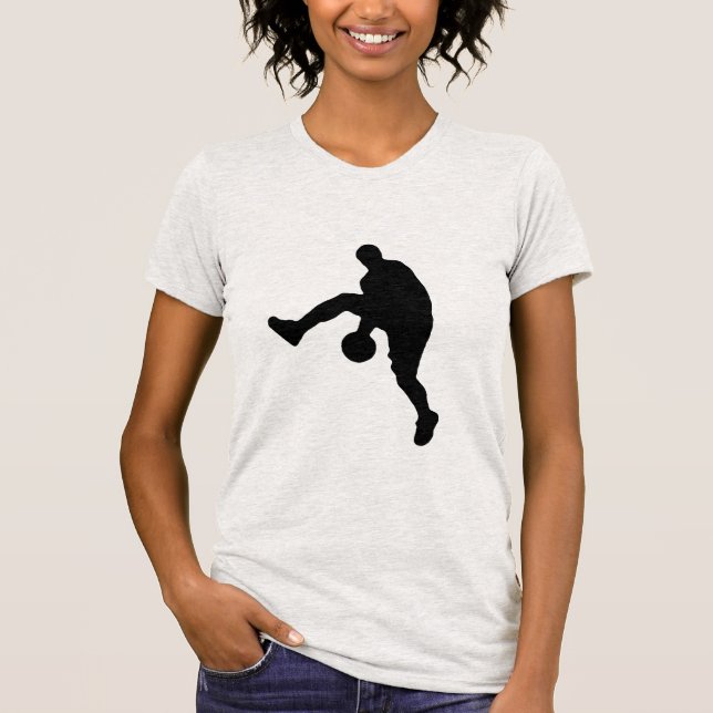 Camiseta Silueta de jugador de baloncesto de arte pop (Anverso)