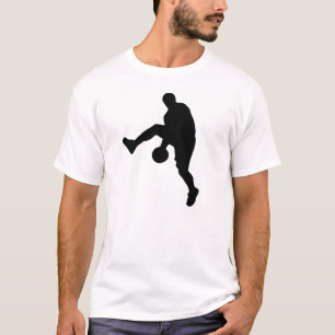 Camiseta Silueta de jugador de baloncesto de arte pop