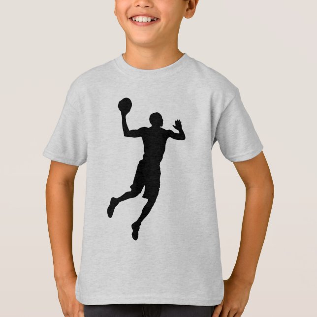 Camiseta Silueta de jugador de baloncesto de arte pop (Anverso)