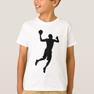 Camiseta Silueta de jugador de baloncesto de arte pop