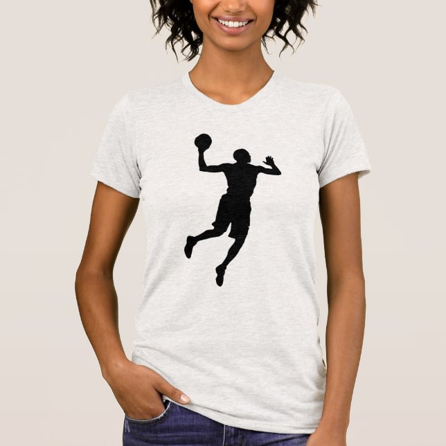 Camiseta Silueta de jugador de baloncesto de arte pop (Anverso)