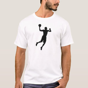 Camiseta Silueta de jugador de baloncesto de arte pop
