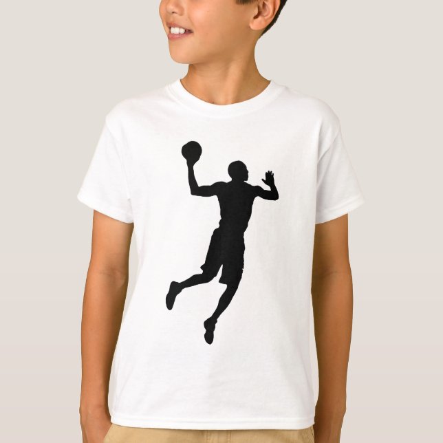 Camiseta Silueta de jugador de baloncesto de arte pop (Anverso)