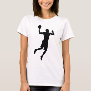 Camiseta Silueta de jugador de baloncesto de arte pop