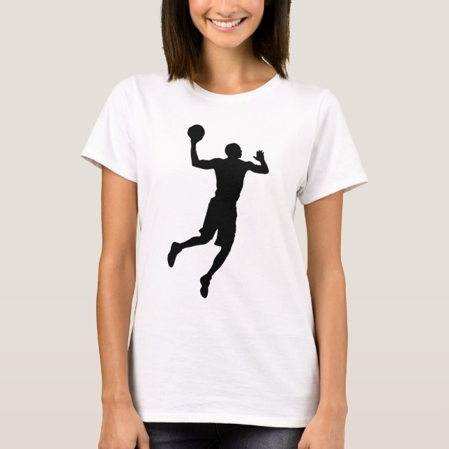 Camiseta Silueta de jugador de baloncesto de arte pop (Anverso)