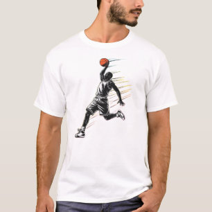 Camiseta Silueta de jugador de baloncesto de Slam Dunk Depo