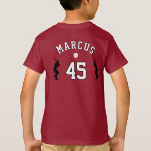 Camiseta Silueta de jugador de béisbol con nombre y número