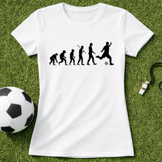 Camiseta Silueta de la evolución del fútbol; Evolución del