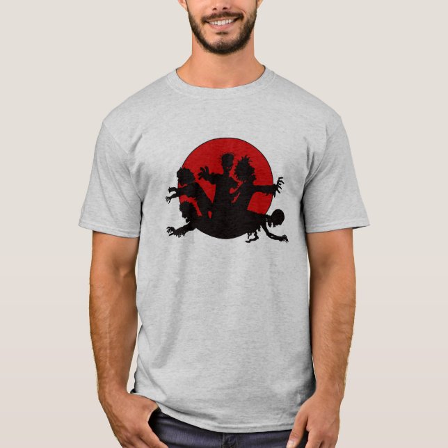 Camiseta Silueta de la horda del zombi (Anverso)