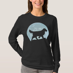 Camiseta Silueta de la luna de perro de Golden Retriever