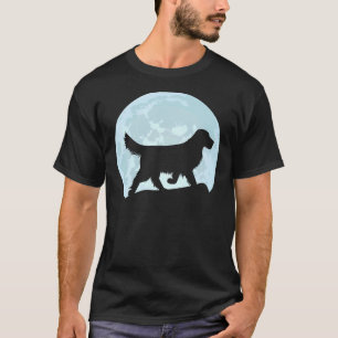 Camiseta Silueta de la luna de perro de Golden Retriever