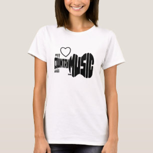 CAMISETA SILUETA DE LA MÚSICA COUNTRY