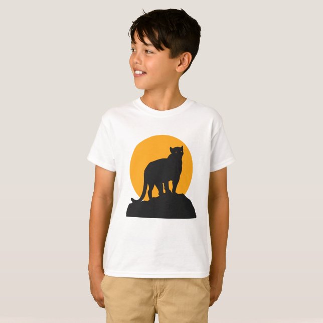 Camiseta Silueta de la puesta de sol del pantano negro (Anverso completo)