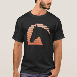 Camiseta Silueta de la puesta del sol de la cabeza del caba