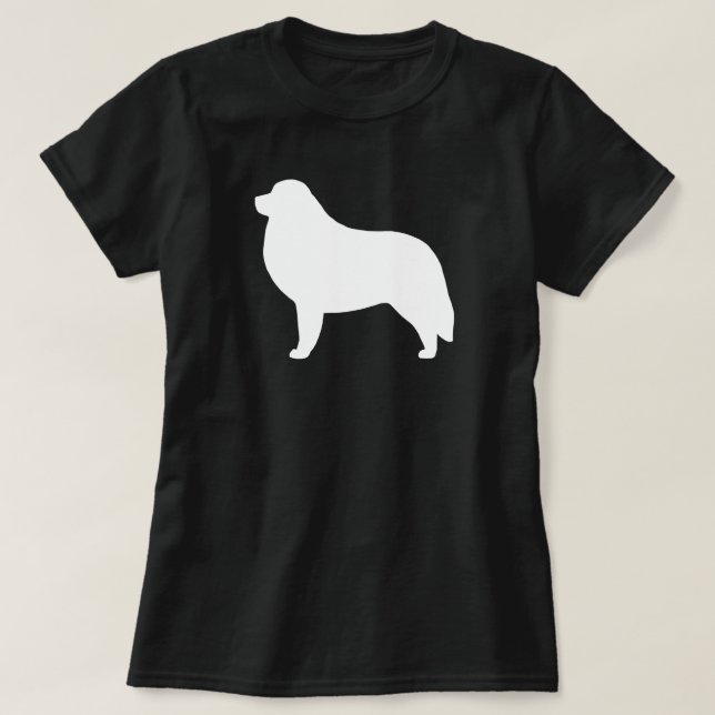 Camiseta Silueta de la raza del perro de los grandes (Diseño del anverso)