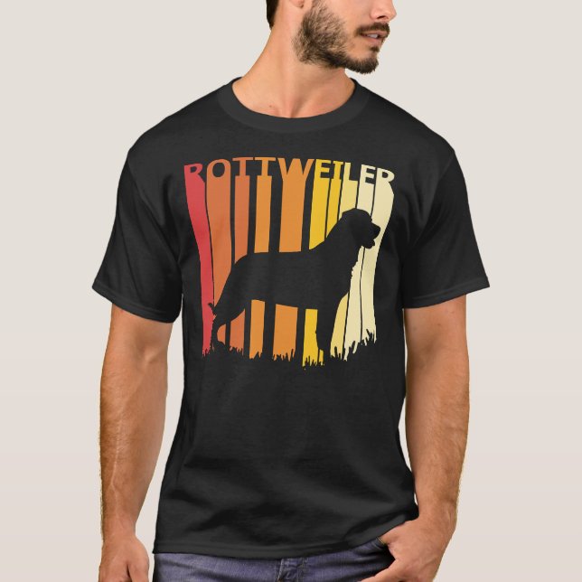 Camiseta Silueta de la raza del perro Rottweiler (Anverso)