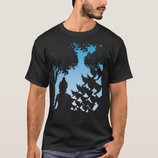 Camiseta Silueta de la salida del sol de Buda