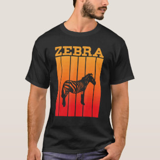 Camiseta Silueta de la sombra de la cebra al atardecer