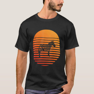 Camiseta Silueta de la sombra de una cebra delante de un so