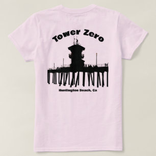 Camiseta Silueta de la Torre Zero - Muelle de Huntington Be