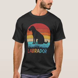 Camiseta Silueta de Labrador Amante de Perros Vintage