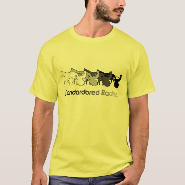 Camiseta Silueta de las Carreras de Standardbred (Anverso)