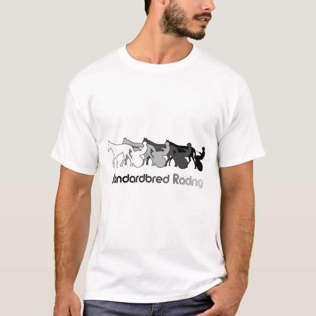 Camiseta Silueta de las Carreras de Standardbred (Anverso)