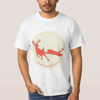 Camiseta Silueta de león de ciervo y montaña