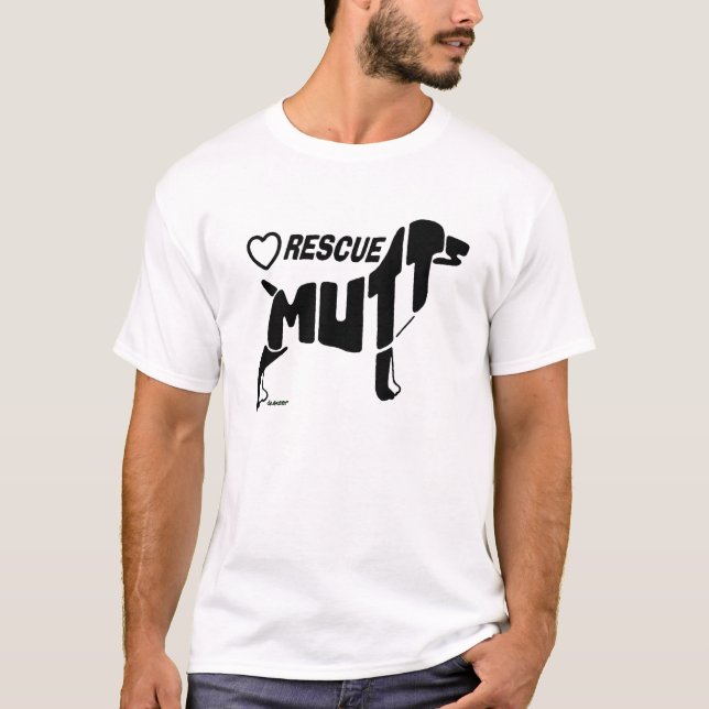 CAMISETA SILUETA DE LOS MUTTS DEL RESCATE (Anverso)