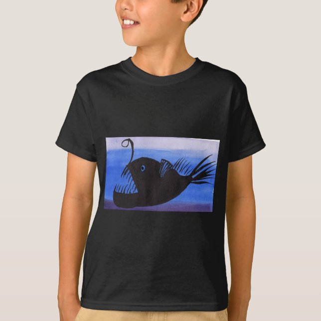 Camiseta Silueta de los pescados de pescador (Anverso)