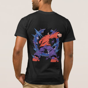 Camiseta Silueta de luchador de anime eléctrico - Poder del
