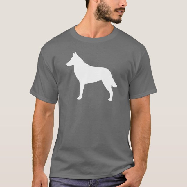Camiseta Silueta de Malinois del belga (Anverso)