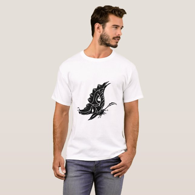 Camiseta Silueta de Mariposa (Anverso completo)