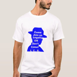 Camiseta Silueta de mensaje en negrita – Declaración de inm