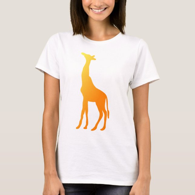Camiseta Silueta de oro de la jirafa (Anverso)