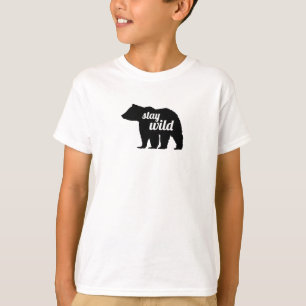 Camiseta Silueta de oso salvaje