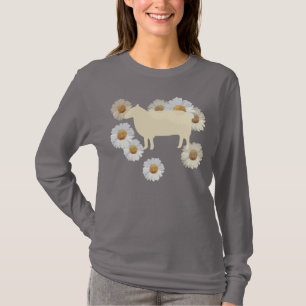 Camiseta Silueta de oveja acogedora y mangas largas de marg